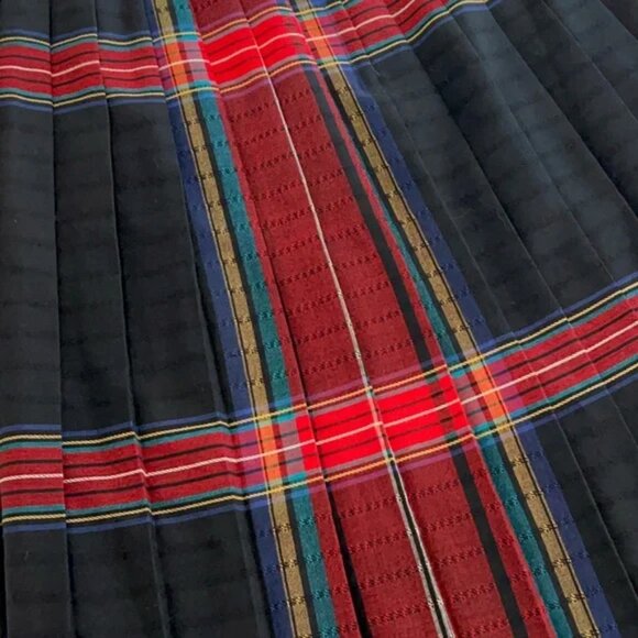 Louisburg Square, Long, Pleated, Plaid, Wool, Skirt - Picture 4 of 8